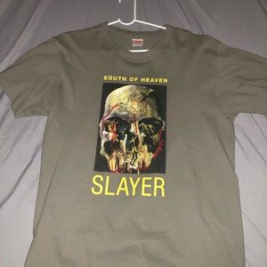 Supreme x Slayer tee Olive green